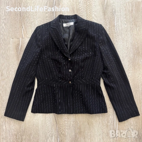 Дамско сако Tahari Arthur S Levine, черно, на тънки райета, размер 8, S-M