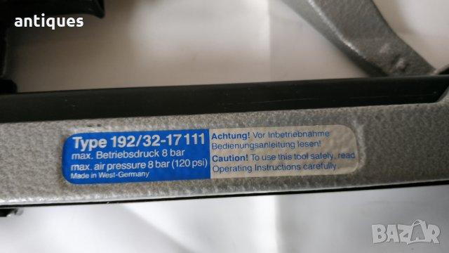 Голям професионален пневматичен такер - BeA - Made in West-Germany, снимка 6 - Други машини и части - 34840305