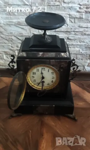 Френски каминен часовник, снимка 6 - Антикварни и старинни предмети - 48462179