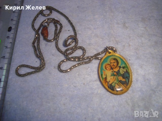 МАЛКА ИКОНКА НАГРЪДНА РЕЛИГИОЗЕН МЕДАЛЬОН ДВУСТРАНЕН с ВЕРИЖКА 21548, снимка 4 - Други ценни предмети - 36975047