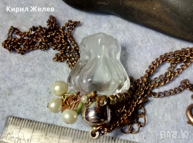 ПРЕКРАСЕН ФИГУРАЛЕН ВИНТИДЖ АРТ МЕДАЛЬОН КОЛИЕ с ФИНА МЕСИНГОВА ВЕРИЖКА 48752, снимка 10 - Колиета, медальони, синджири - 48828255