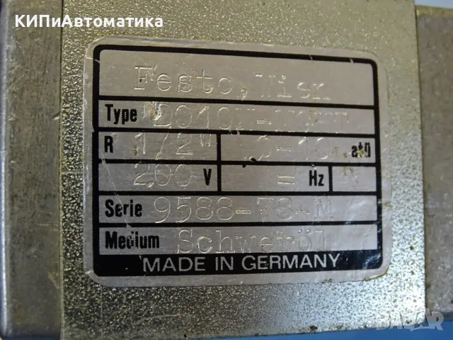 ел. магнитен клапан Festo D010N-MGHT pmeumatic valve 0-10Bar, снимка 4 - Резервни части за машини - 49193055