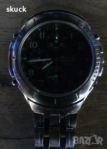 PULSAR  Y182-7D10, хронограф, аларма., снимка 6 - Мъжки - 44129092