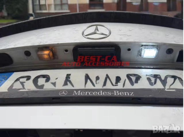 LED плафони за регистрационен номер подходящи за Mercedes-Benz W204 W212 W221 W216 C207, снимка 8 - Аксесоари и консумативи - 53081454