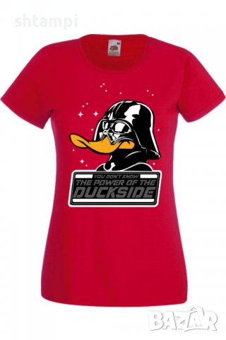 Дамска тениска Star Wars Power of Duckside,Филм,Игра,superhero,Изненада,Подарък,Повод,, снимка 3 - Тениски - 37732476