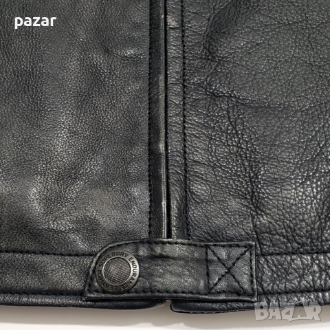 SUPERDRY 111740 Мъжко Кожено Яке с Подплата Кожа Състарен Ефект M-L, снимка 8 - Якета - 52976891