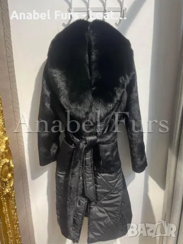 Дамски палта от кашмир, естествена кожа и естествен косъм, снимка 12 - Якета - 48157973