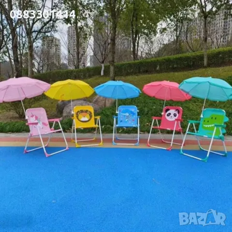 Детски сгъваем стол с чадър , снимка 2 - Столове - 49939901