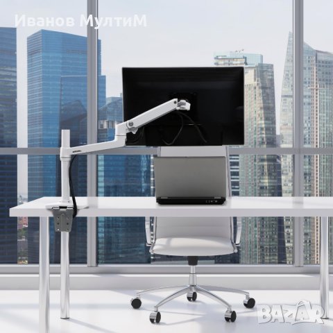 Висок клас регулируема стойка/рамо за монитор Ergotron LX за монтаж на бюро/плот/мебел, снимка 3 - Стойки, 3D очила, аксесоари - 43971677