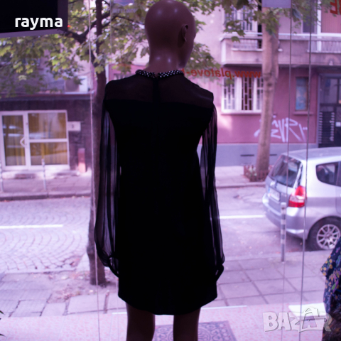 Черна официална рокля с камъни Сваровски на Emilio Pucci, снимка 2 - Рокли - 44911537