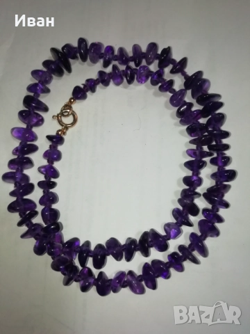 Гердан с Аметист, снимка 5 - Колиета, медальони, синджири - 51698594