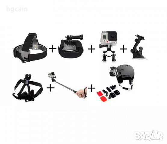 7 в 1 комплект аксесоари за екшън камери GOPRO и други