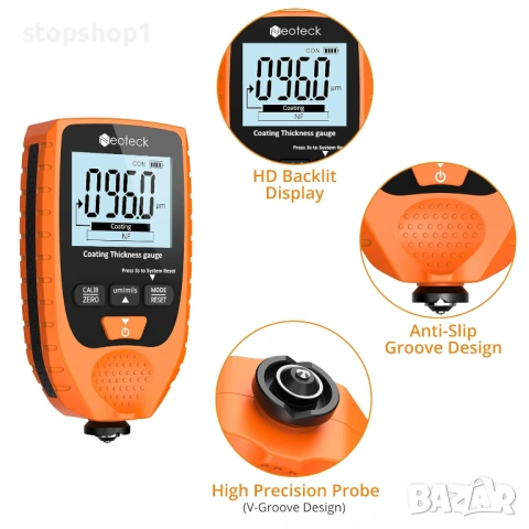  Дебеломер за боядисване на автомобили с Fe и NFe сонда и LCD дисплей с черна светлина за автомобилн, снимка 5 - Аксесоари и консумативи - 53323885