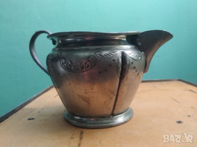 посребрена метална каничка и захарница арт нуво, снимка 6 - Други ценни предмети - 38483313