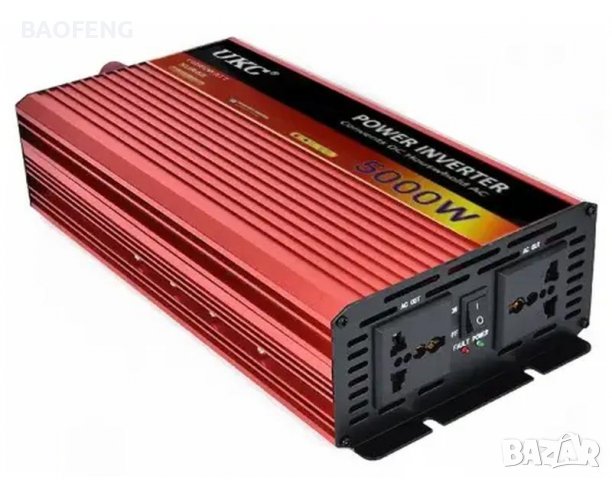 UKC Нов 5000W Инвертор на напрежение от 12V на 220V  вносител, снимка 15 - Аксесоари и консумативи - 39510433