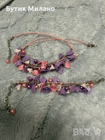 Колие и гривна ръчна изработка, снимка 2 - Бижутерийни комплекти - 52696018