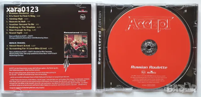 Accept – Russian Roulette, снимка 3 - CD дискове - 48379383