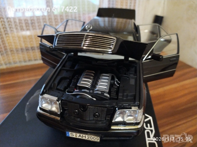 1:18 Метален модел на Mercedes Benz S 600 /1997/ W140 , Norev, снимка 14 - Колекции - 53023062