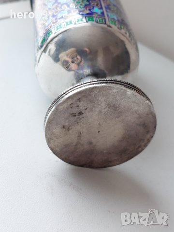 Руска сребърна 84 чаша с емайл 1910-25г.250 мл., снимка 6 - Антикварни и старинни предмети - 43786481