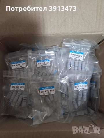 80 броя чисто нови резистори за 20лв