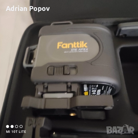 Лазерен нивелир Fanttik 16 зелени лъча.Никога употребяван.Чисто нов.Цена в Емаг на промоция 310лв