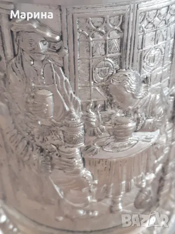 Халба от калай, 750 мл., Antik * Vintage#36, снимка 6 - Антикварни и старинни предмети - 47609527