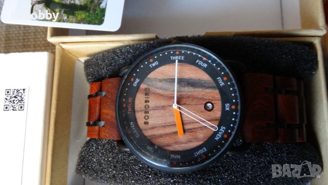 Дървен кварцов часовник Бобо бърд, Bobo Bird, снимка 13 - Мъжки - 43667244