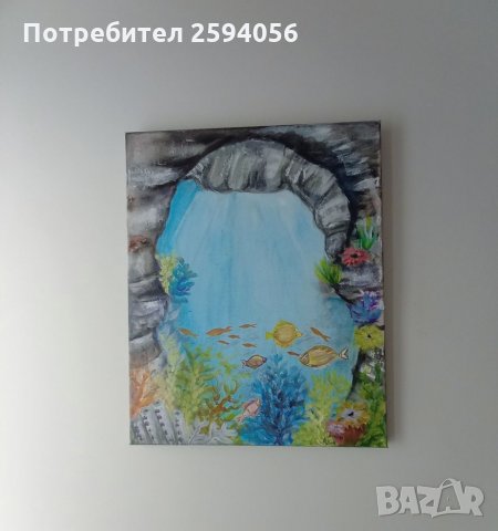 Картина"Подводен свят", снимка 2 - Картини - 33518800