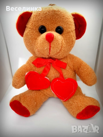 Плюшено мече за Свети Валентин-001, снимка 2 - Романтични подаръци - 53035479