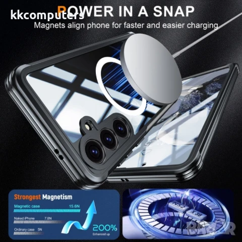 Samsung Galaxy S25+ 5G MagSafe / Magnetic Metal Frame/ HD Tempered Glass Калъф и Протектор, снимка 10 - Калъфи, кейсове - 51429824