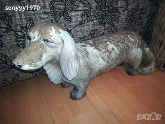 КУЧЕ-60СМ-ГРАДИНСКА ФИГУРА ОТ ГЕРМАНИЯ 2401240948, снимка 8 - Антикварни и старинни предмети - 43950498