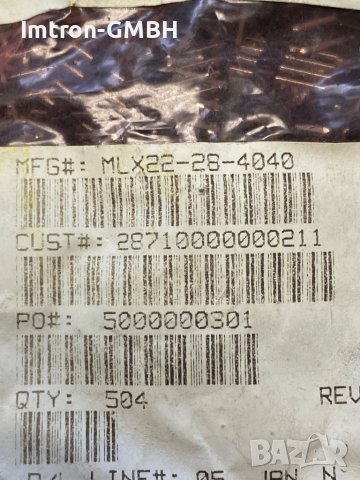 РЕЙКА Molex 22-28-4040  Board-to-Board, 2,54 mm 1 row 4 pin KK 254 423, снимка 3 - Друга електроника - 43863210