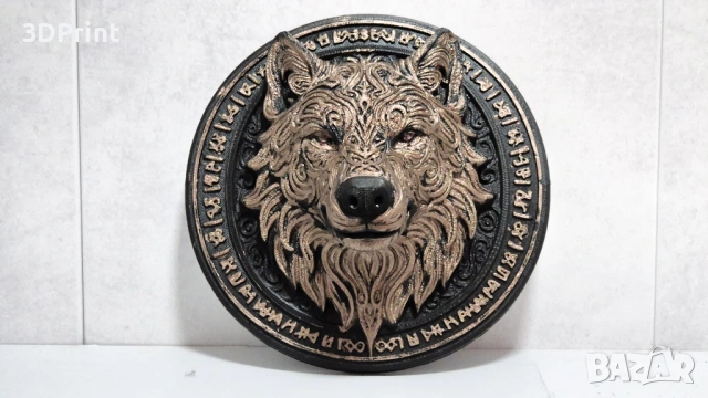 Фигурка Wolf Head / Вълча глава статуетка за стена