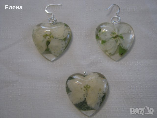 Бижута с естествени  цветя 1, снимка 8 - Бижутерийни комплекти - 28633166