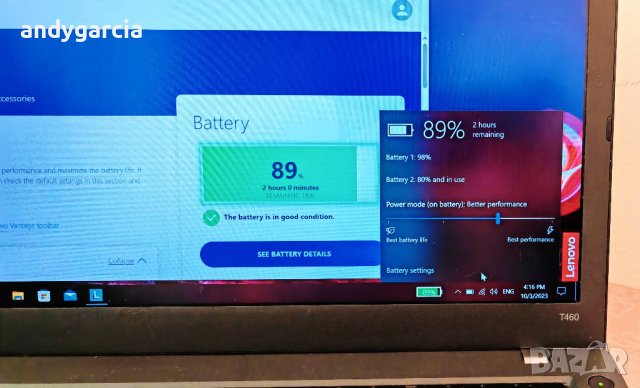  Lenovo ThinkPad T460 - НА ЧАСТИ, дефектен дисплей всичко работи, снимка 9 - Лаптопи за работа - 42987179
