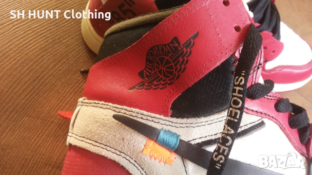 Off-White × Nike Air Jordan 1 Retro High The Ten "Chicago" AA3834-101 Размер EUR 44/UK 9 41-14-S, снимка 6 - Маратонки - 52666735