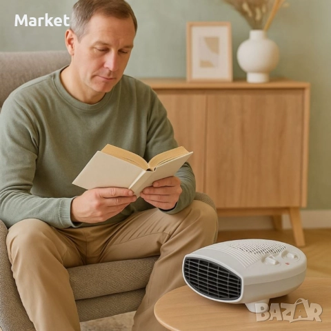 Отоплителна вентилаторна печка Voltz V51970E – 2000W, бял