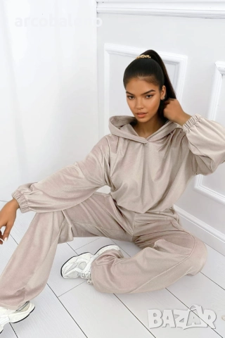 Дамски велурен комплект от две части Cloud, 3цвята , снимка 11 - Комплекти - 52699136