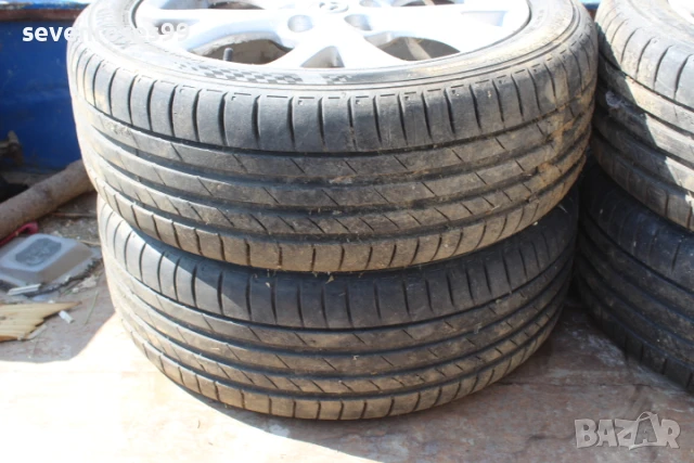 Лети джанти с летни гуми Мазда 3 2008 2.3i 158hp Mazda 3 седан 4броя 205 50 17  , дот4919 et52.5 6.5, снимка 10 - Гуми и джанти - 50659933