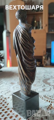 Стара авторска бронзова пластика на Хипократ , снимка 5 - Антикварни и старинни предмети - 39604905