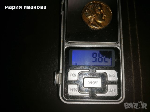 Стар плакет медальон монета сребро проба 800 с позлата , снимка 3 - Антикварни и старинни предмети - 43102347