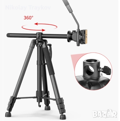 Професионален статив за камера 360 Ulanzi U-Select VT-02, снимка 5 - Чанти, стативи, аксесоари - 52913575