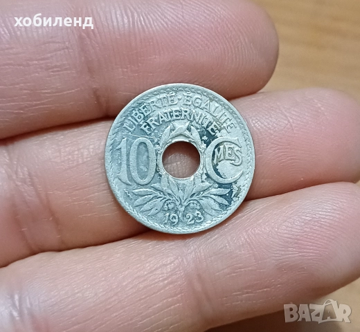 10 центимес Франция 1923