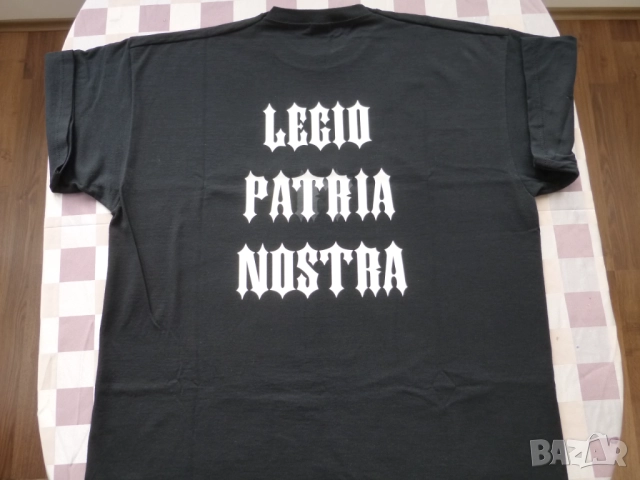  Нова черна тениска с къс ръкав -фланелка с щампа.