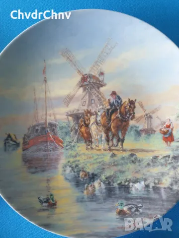 6бр Furstenberg Бавария/немска колекционерска декоративна порцеланова чиния-картина/пейзажи, снимка 5 - Картини - 46853684