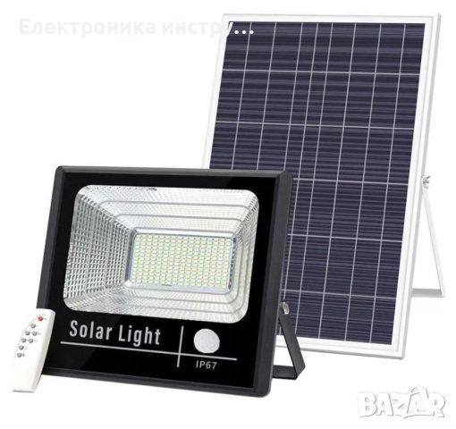 Външна соларна лампа 80W с отделен панел, LED Прожектор, снимка 2 - Соларни лампи - 43154211