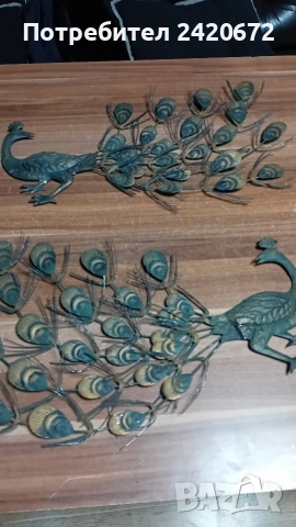 рустик метални пауни, снимка 3 - Декорация за дома - 52985410