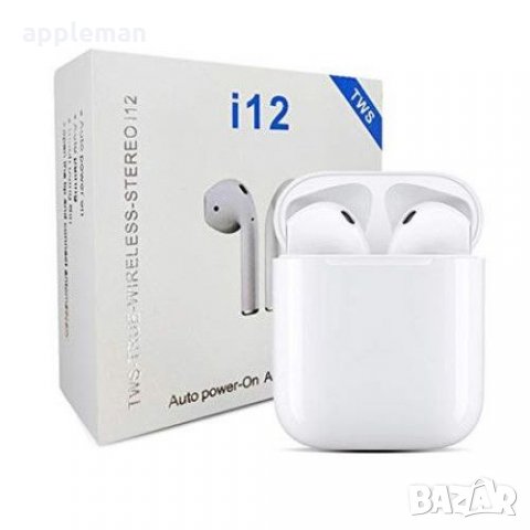 ТОП Airpods i12 качествени безжични слушалки за телефон iphone android, снимка 1 - Bluetooth слушалки - 28420201