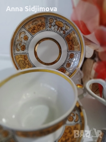 Руски порцелан сервиз за чай , снимка 6 - Сервизи - 51706009