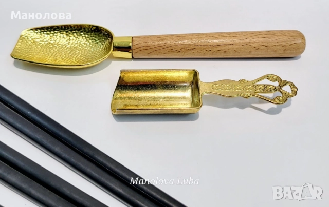 Японски клечки за хранене и две месингови лъжички за чаена церемония., снимка 3 - Други ценни предмети - 52371377